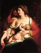Friedrich von Amerling Mutter und Kinder France oil painting artist